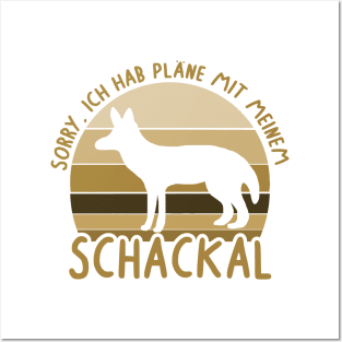 Schackal Wildhund Steppe Design Liebhaber Posters and Art